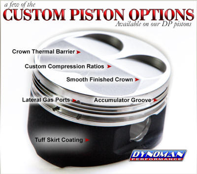 Custom Piston Options at Dynoman